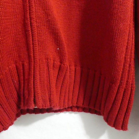 NEW YORK & COMPANY | xl extra large | Red Classic Zip-Up Cardigan | 100% Cotton - Picture 8 of 16